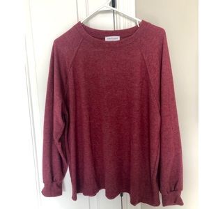 PinkBlush Knit Maternity Top in Burgundy